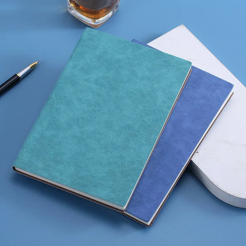 

Notebook with 200 Pages Inner Pages A6 Soft Leather Waterproof Cover Notebook Notepad