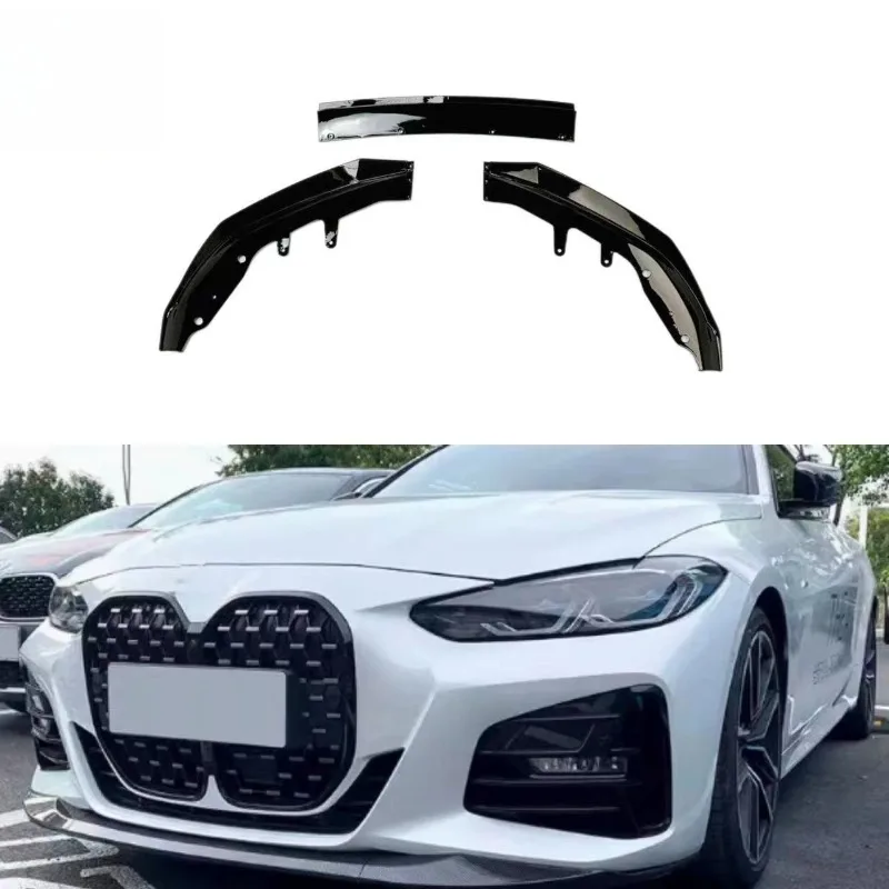 

Gloss Black 3-Piece Front Lip Splitter Kit for BMW 4 Series G22 MP Bumper Protector Spoiler Body Kit Modification Accessories
