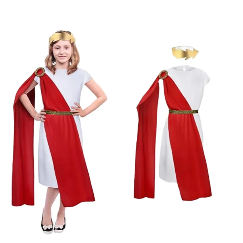 Jongens Meisjes Oude Griekse Godin Mythologie God Zeus Cosplay Kostuum Kinderen Romeinse Griekse Jurk Halloween Cosplay Pak