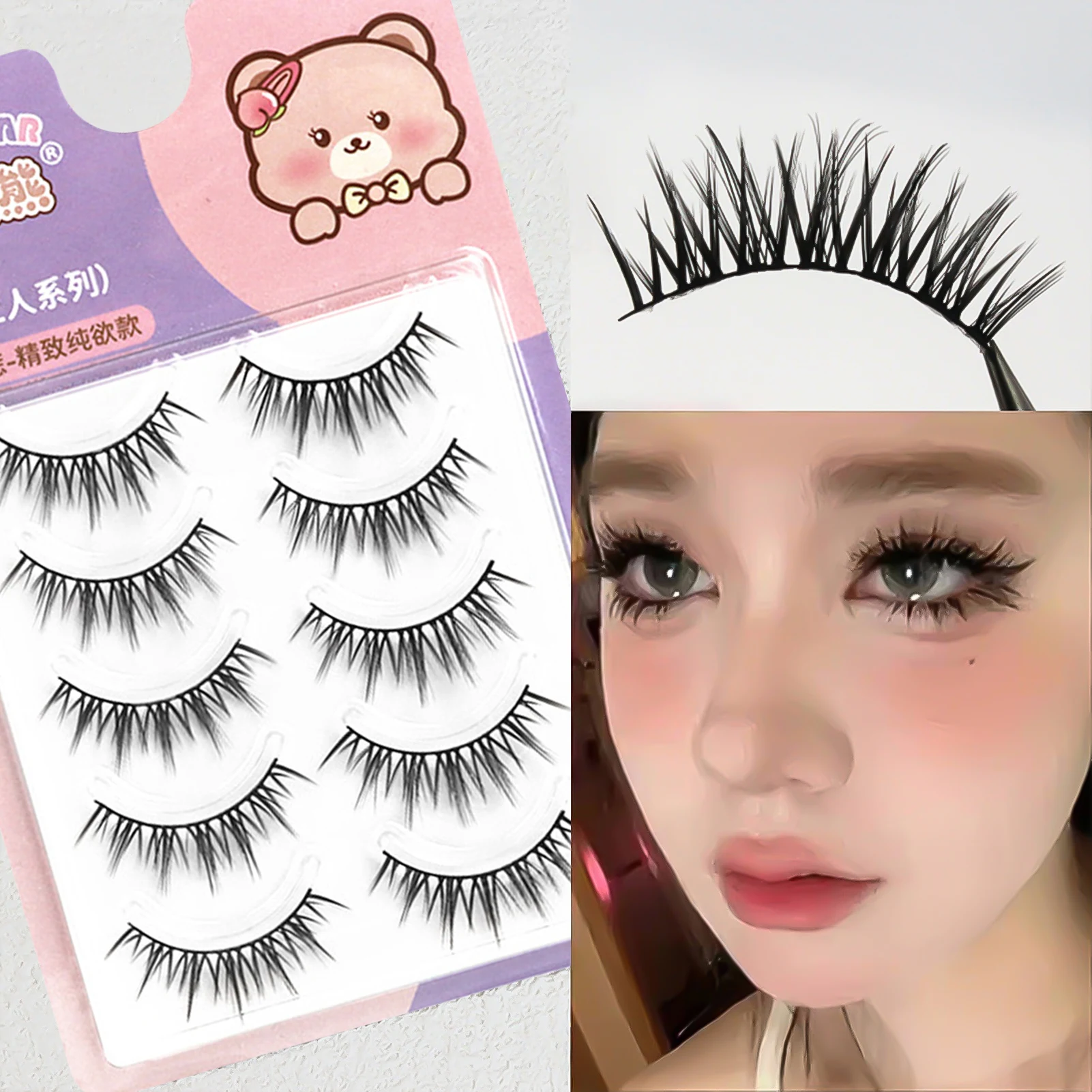 Strips Wimpers Cluster individuele Valse Wimpers 8-13mm Gemengde Zwarte C Krul Luchtige Manga Volume Pluizige Wimpers Dramatische Vrouwen makeu