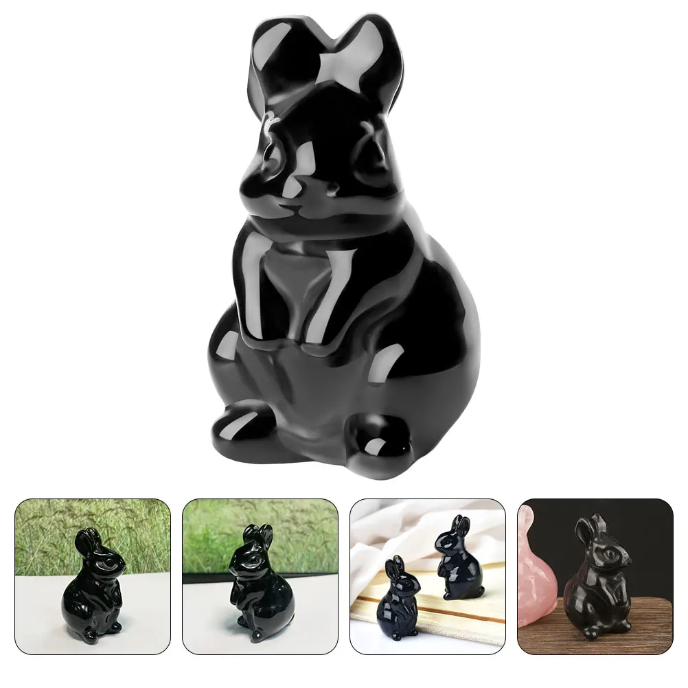 

Cute Crystal Bunny Ornament Dainty Rabbit Decoration for Living Room Bedroom Desk Decor Lightweight Portable Home Interior