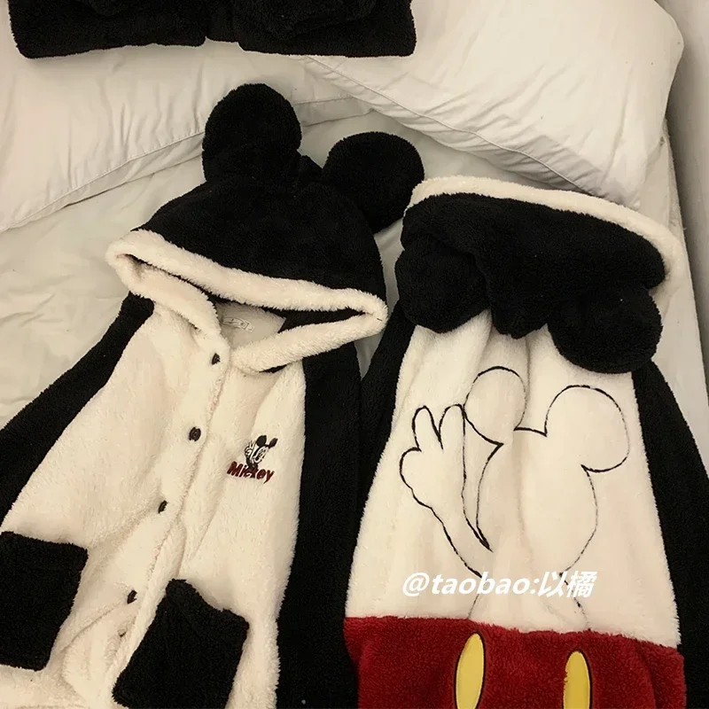 

Cartoon Disney Mickey Women'S Pajamas Pajama Set Home Wear Long Sleeve Thick Warm Nightwear Gift Pijama Set Sleepwear Pyjamas