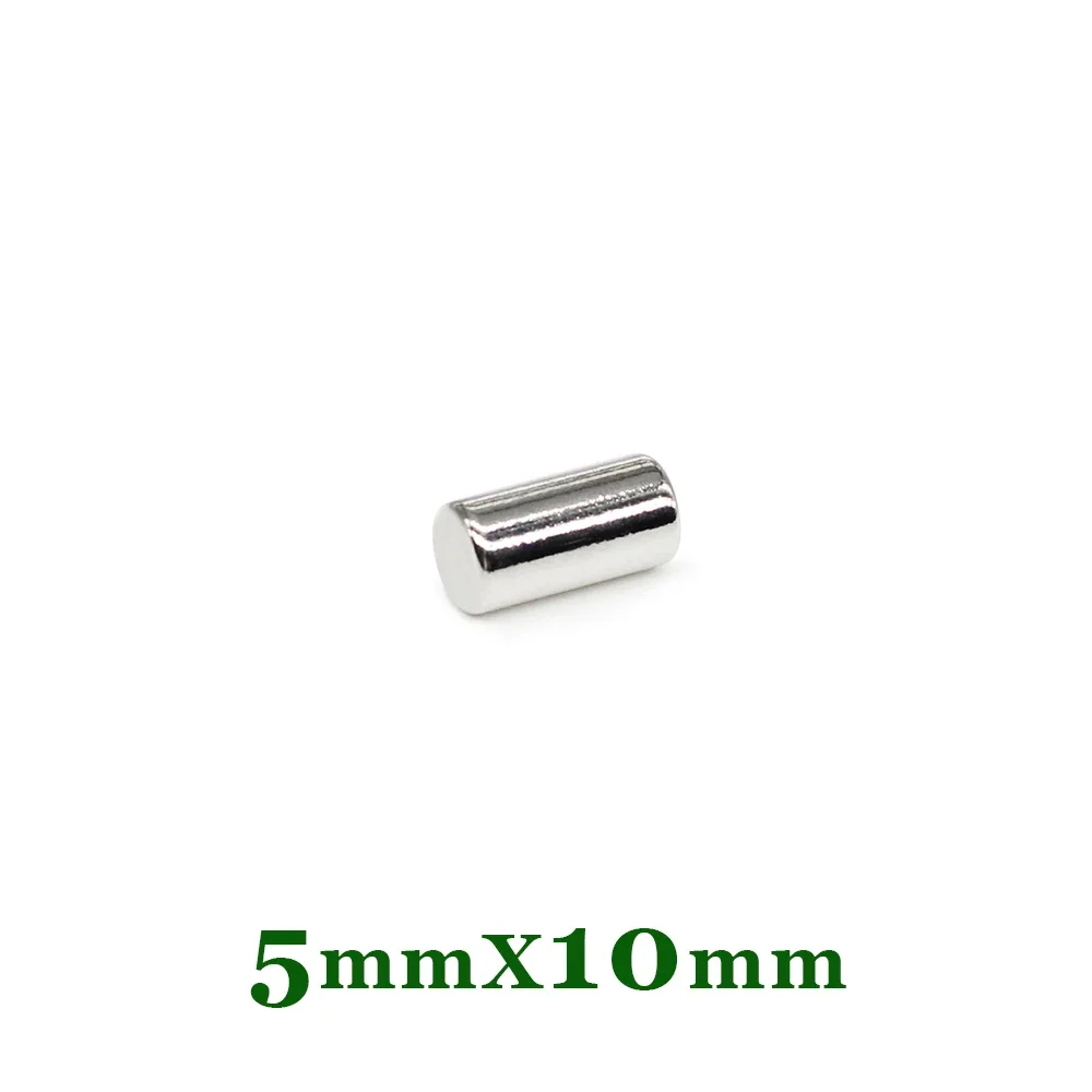 5x10 Small Neodymium Disc Magnets 5x10mm 5x10 Round Strong Cylinder Rare Earth Magnet 5mm x 10mm N35