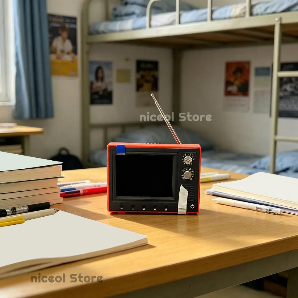 1/12 Scale Mini Retro Tv Can Be Played Support USB Upload Video HD 720P with 8GB Storage Living Room Home Appliances Decor Toy