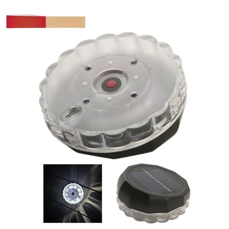 New 9LED Solar Light - Disc Ring Wall Lamp: Indoor Ambient Decoration Use, Waterproof & Suitable for Yard, Fence