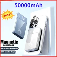 50000mAh Large Capacity Magnetic Wireless Power Bank Magsafe Fast Charging Charger External Battery for IPhone Xiaomi Huawei