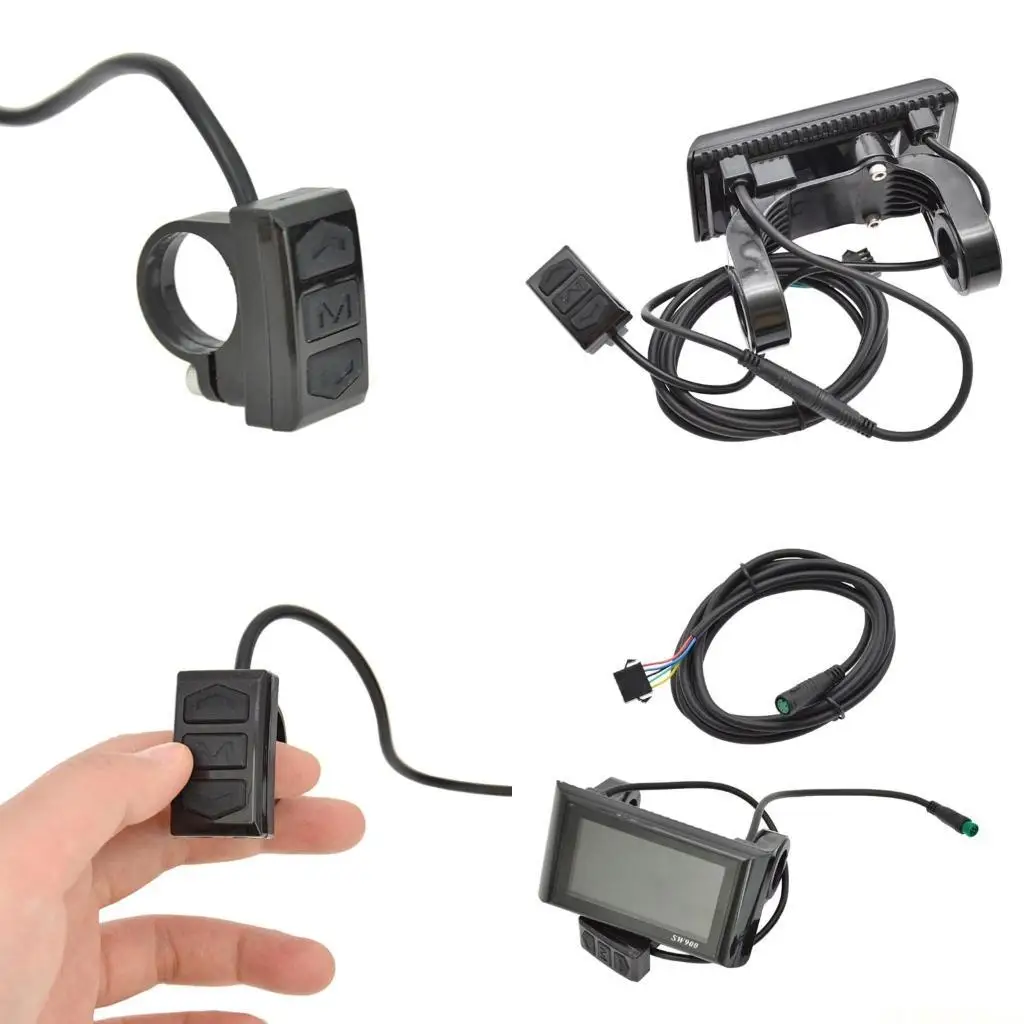 

E56B SW900 ЖК-дисплей с цветным дисплеем, панель управления 24-60 В, электрический велосипед, скутер, 5-контактная вилка, для