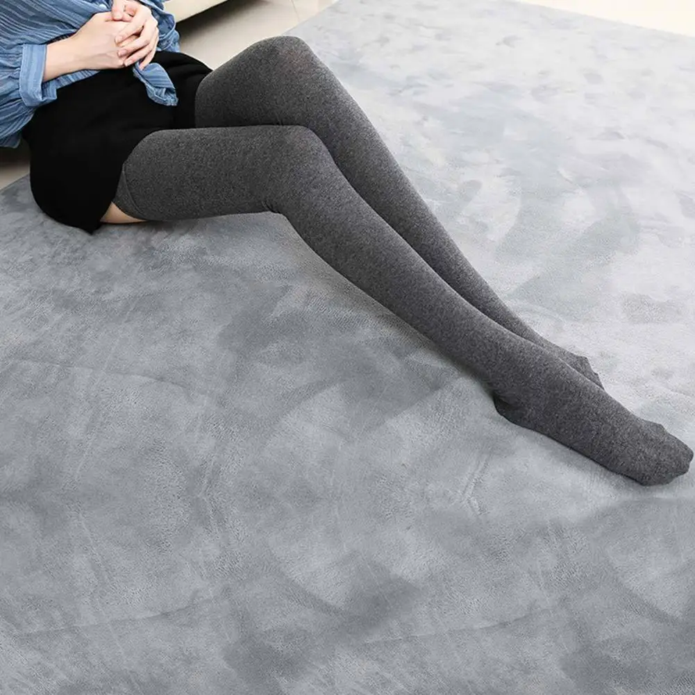 

1 Pair Attractive Long Socks Non-slip Silicone Washable Thigh Stockings Women Cotton Thigh High Long Socks