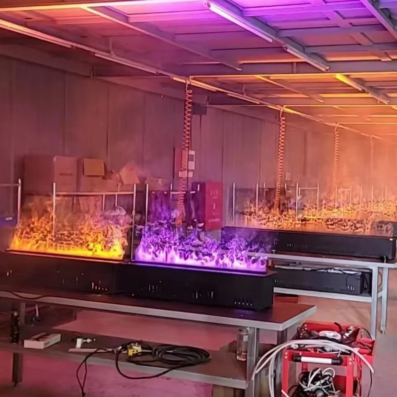 مدفأة بخار كهربائية مع تصميم لوحة مسطحة من شيمينيا مدفأة تأثير لهب البخار مدفأة ثلاثية الأبعاد 1.2 متر 64 لون CE 3L