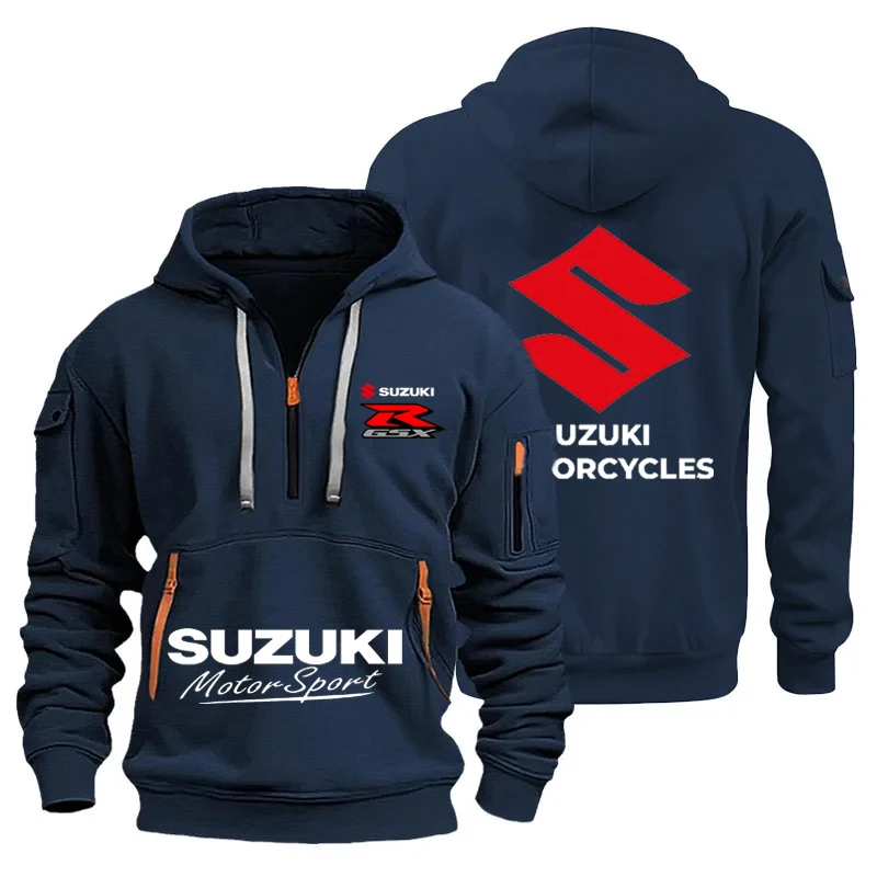 

Новые мужские осенние и зимние толстовки Suzuki, уличные мотоциклетные толстовки, уличные толстовки и толстовки Harajuku