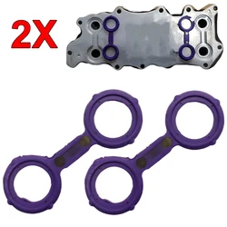 2 PCS Car Engine Oil Cooler Seal Set OM642 V6 Model For Mercedes Benz E320 E350 GL350 S350 ML350 Dodge Jeep OE# A6421880580