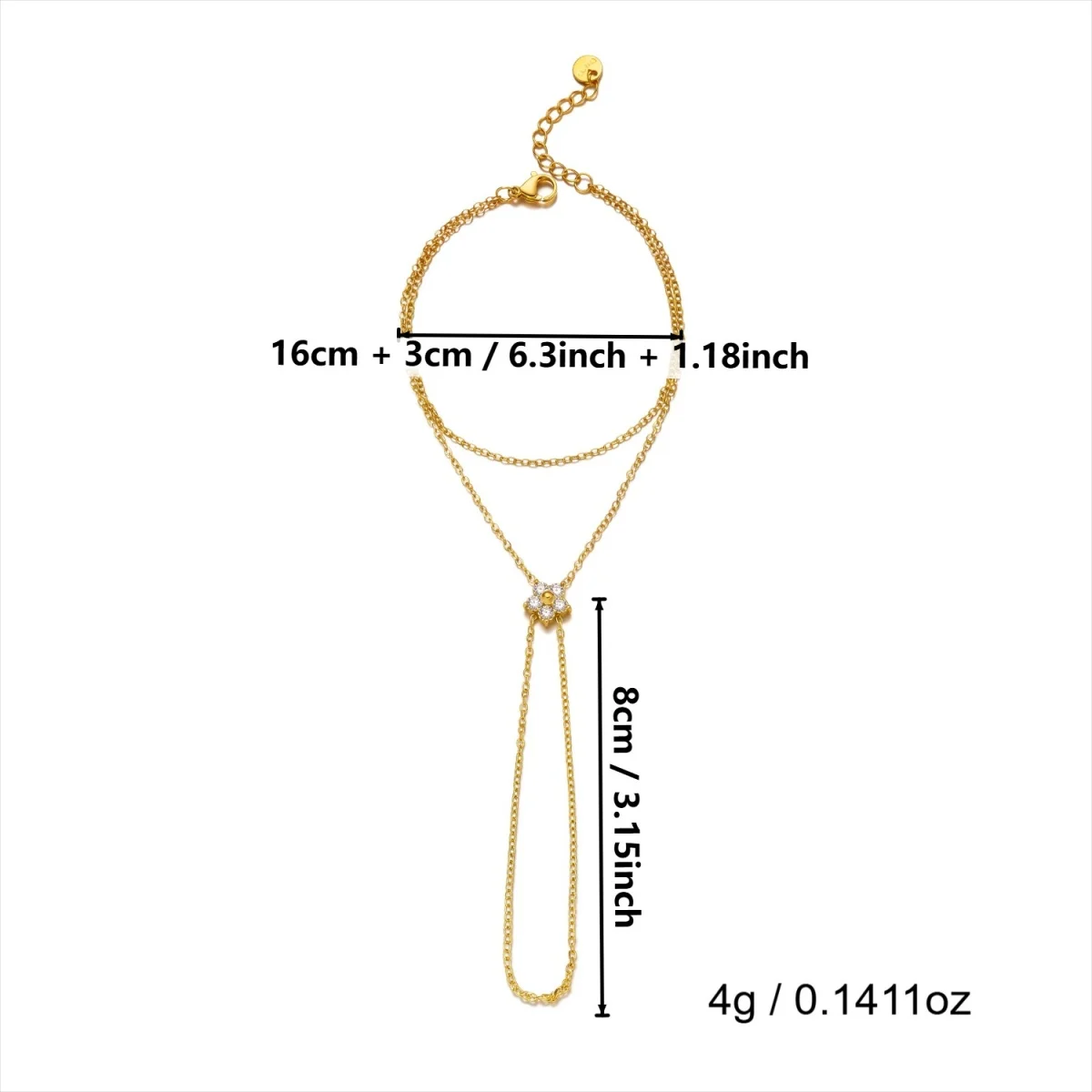 Minimalistische runde Zirkon-Fingerarmbänder aus Edelstahl für Damen und Herren, geometrischer ovaler Kristall-Blumenring, Armreif, Hochzeitsschmuck – Detail 37