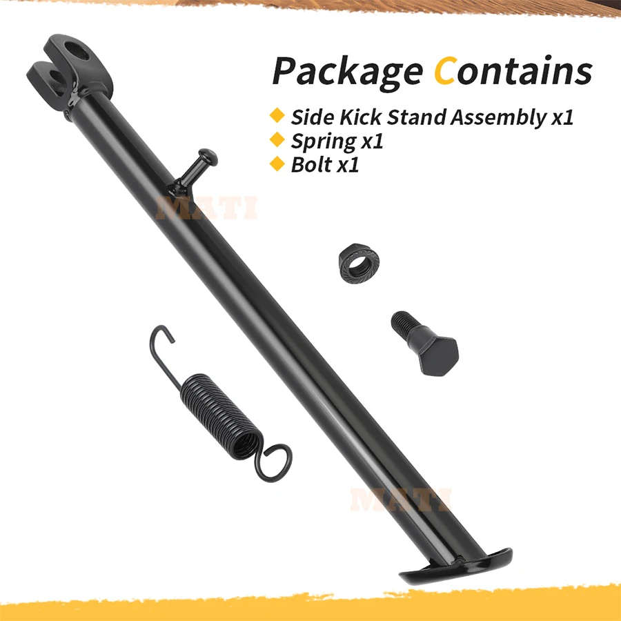 Side Kick Stand Assembly w/Spring Bolt for Honda XR100R 1985-2003 CRF100F 2004-2013 50530-KSJ-670 50530-KN4-000