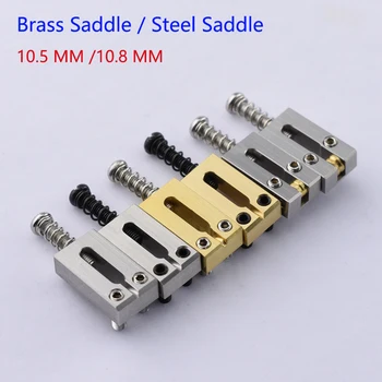 Sillín de latón de puente de guitarra eléctrica, sillín de rodillo de acero inoxidable, 10,5 MM/10,8 MM, hecho en Corea, 1 Juego