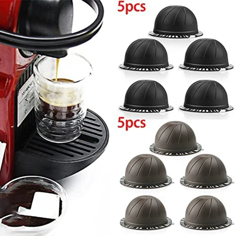 5PC Reusable Using Coffee Capsule for Nespresso Vertuo Vertuoline Refillable Pods 230ML