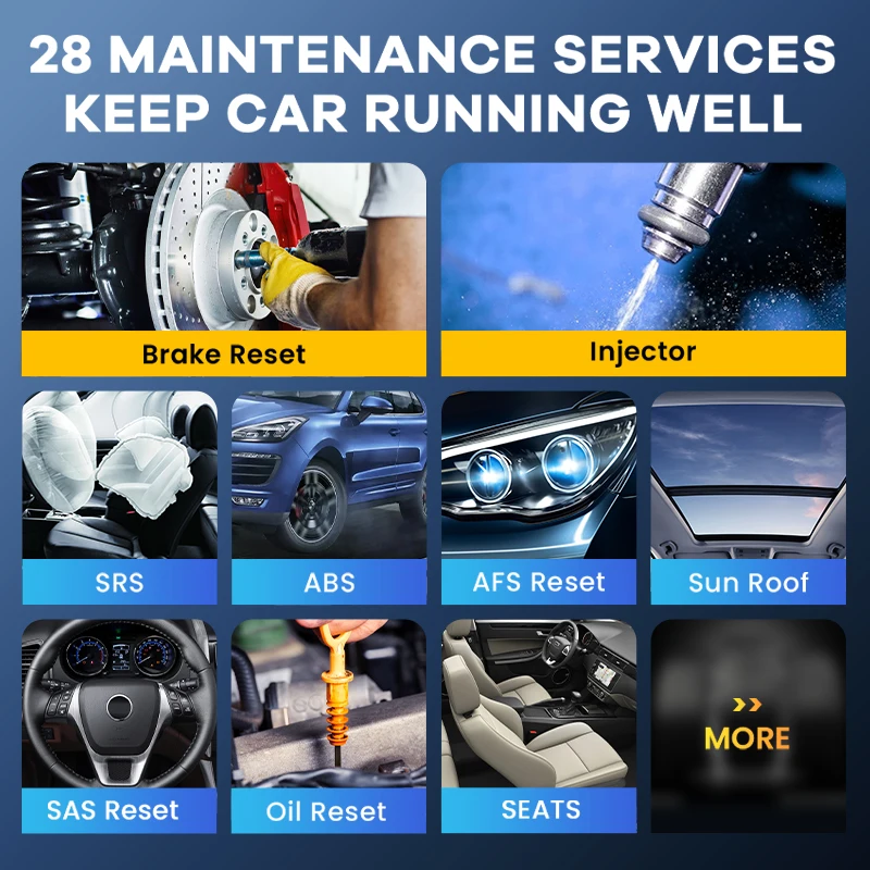 MUCAR VO7S/VO7 OBD2 Ferramenta de Diagnóstico do Sistema Completo para Todos os Carros, Codificação ECU, Teste Ativo, Scanner Livre Bi-Direcional,