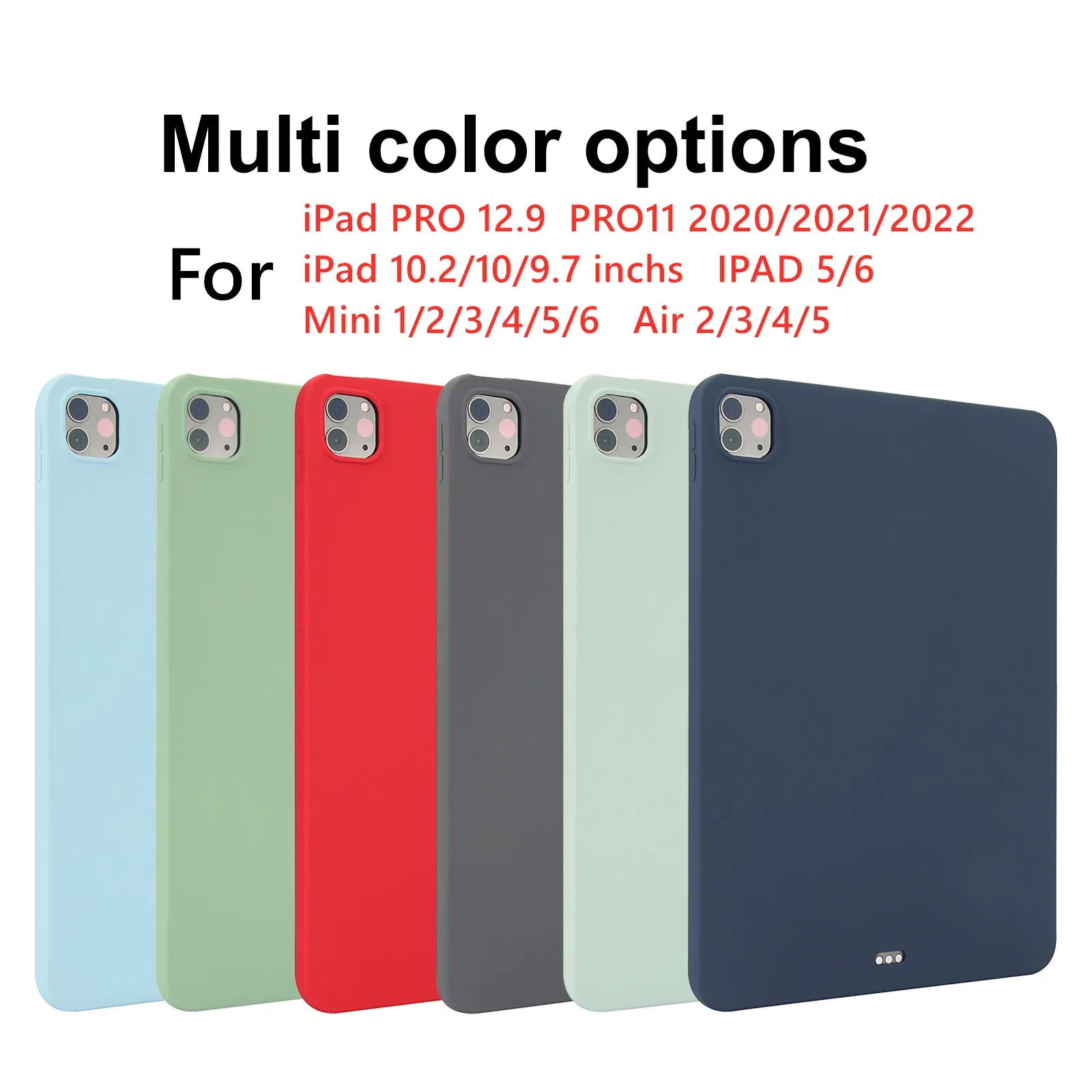 For 2021 iPad 10.2 Case 7/8/9th Generation Cover For 2018 9.7 5/6th Air 2/3 10.5 Mini 4 5 6 Pro 11 Air 4/5 10.9 10th funda soft