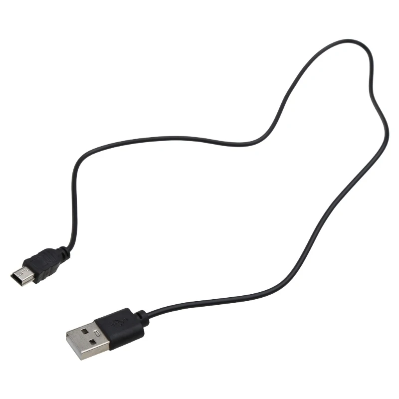 200 mm draagbare zwarte USB 2.0 korte mannelijke naar mini 5-pins datakabel snoeradapter