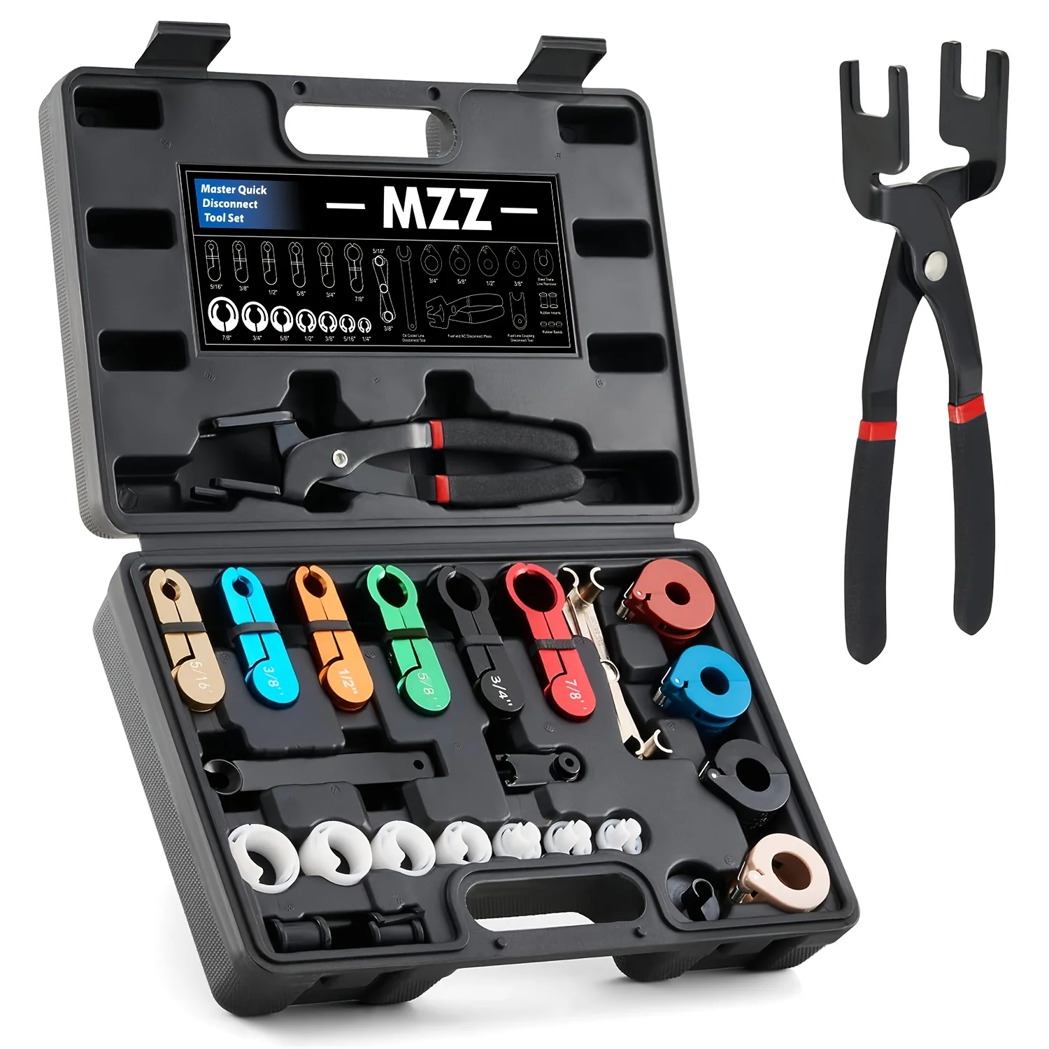

26pcs Master Quick Disconnect Tool Kit, Fuel Line Disconnect Tool Set with Fuel And AC Disconnect Pliers, Fuel Line Removal Tool