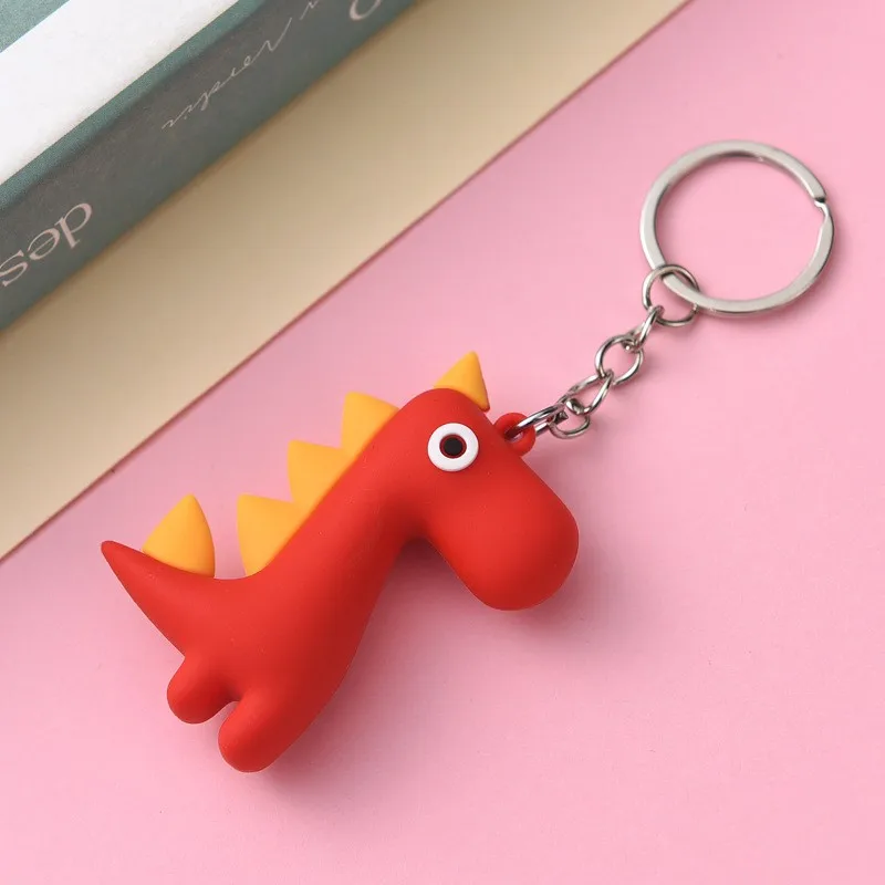 Cartoon dinosaur key ring men\'s and women\'s car bag key pendant