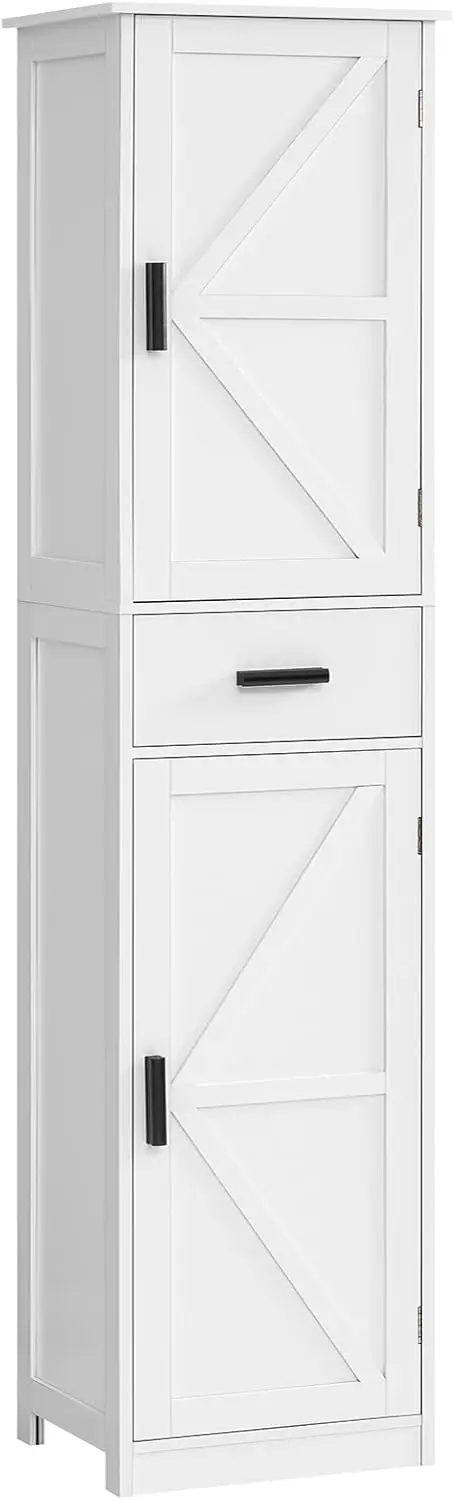 

Tall Bathroom Cabinet, Storage Cabinet with 6 Shelves & Drawer, Bathroom Storage Cabinet with Adjustable Shelves, Tall Cabin