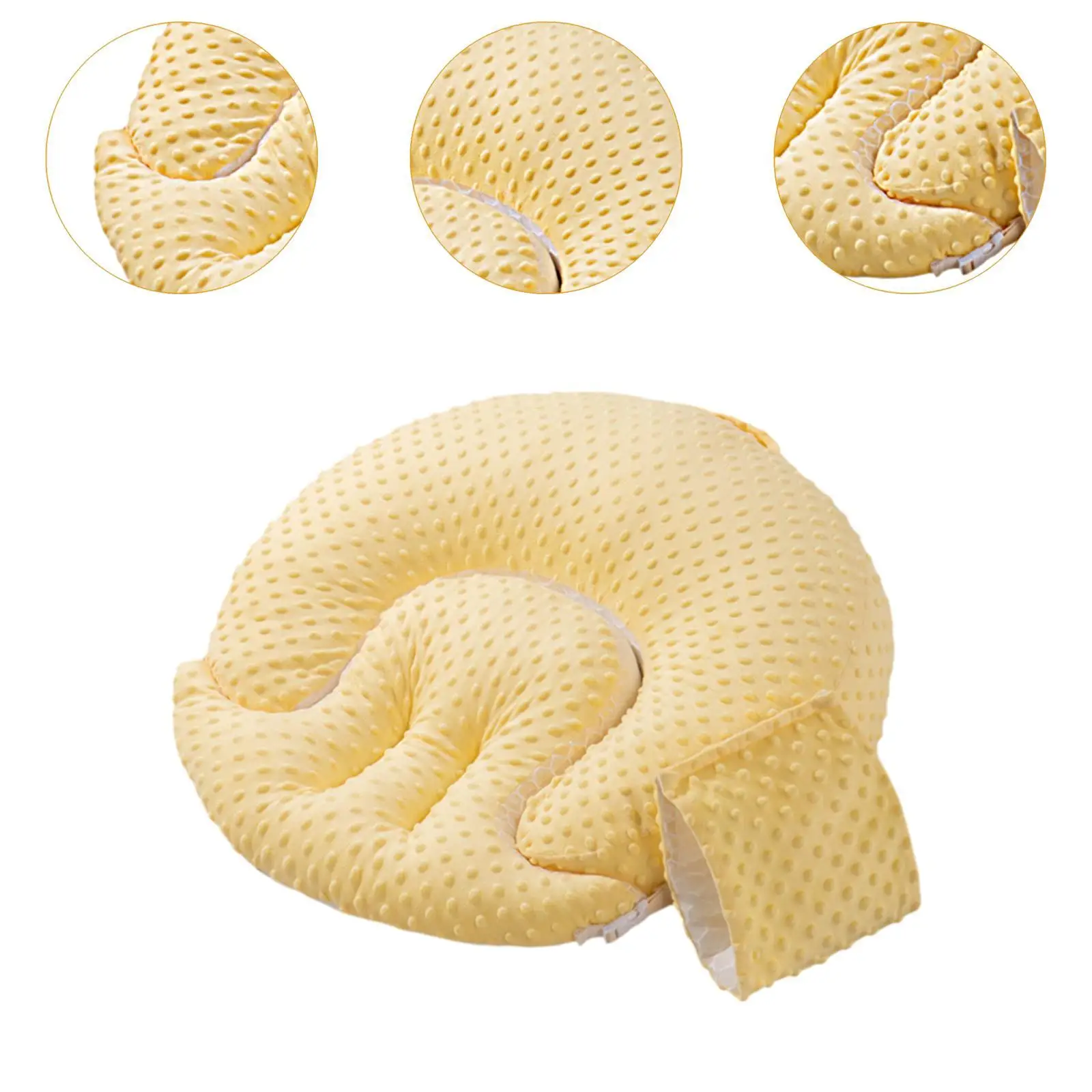 وسادة رضاعة قطنية مع حزام قابل للتعديل على شكل إسفين للرضاعة الطبيعية وزجاجة الرضاعة لحديثي الولادة #5