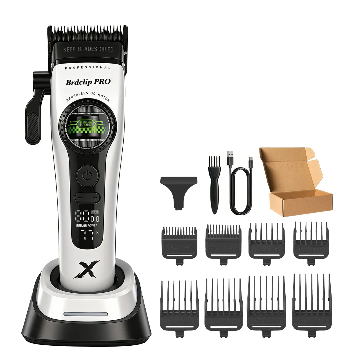 Outer Rotor Brushless Professional BRDCLIP 8000RPM Hair Clipper Detachable Blade Barber Trimmer Electric Foil Shaver 10000RPM image 3