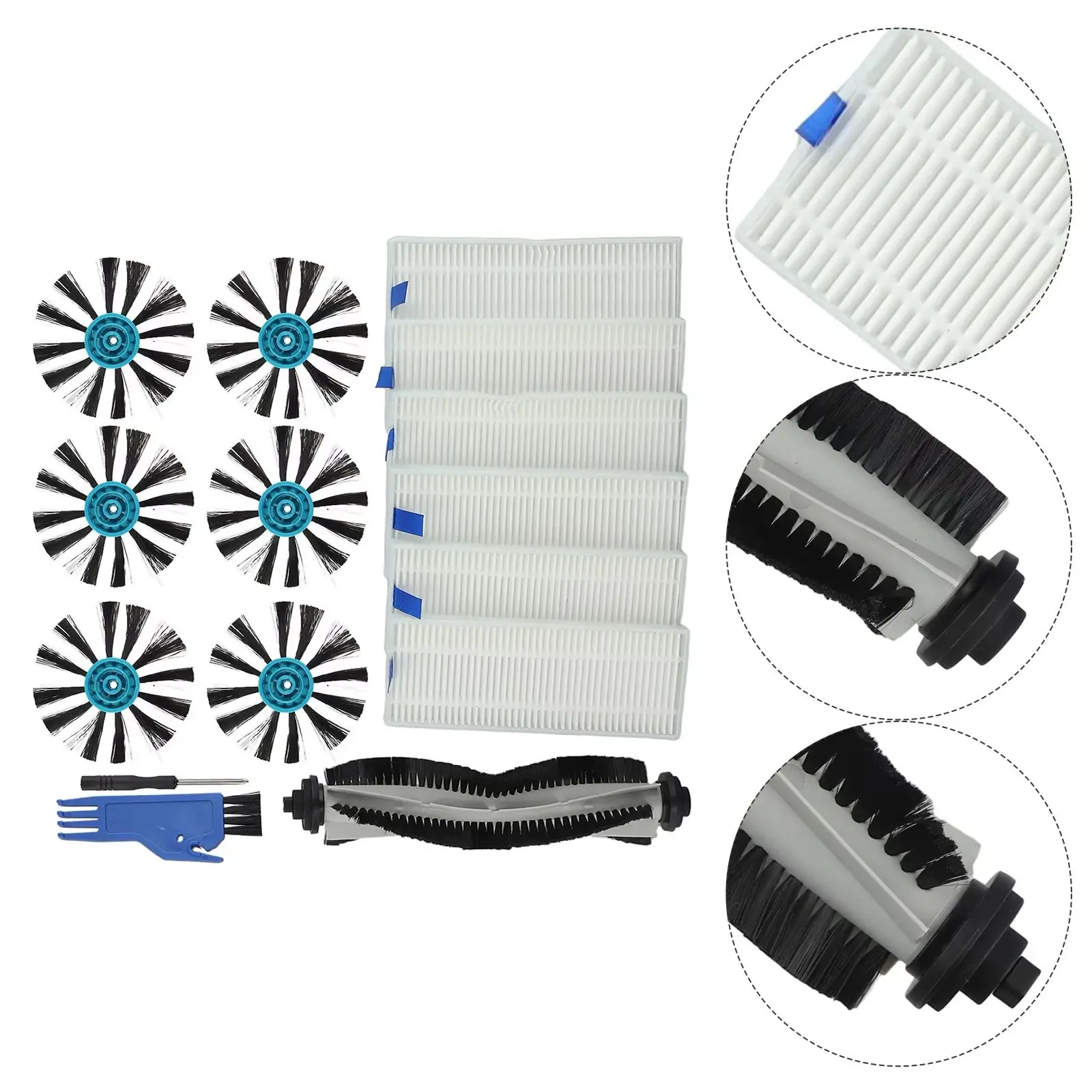 1-セットメインブラシサイドブラシフィルターキット-bissell-3115-用-ev675-掃除機アクセサリー交換部品交換用スペア