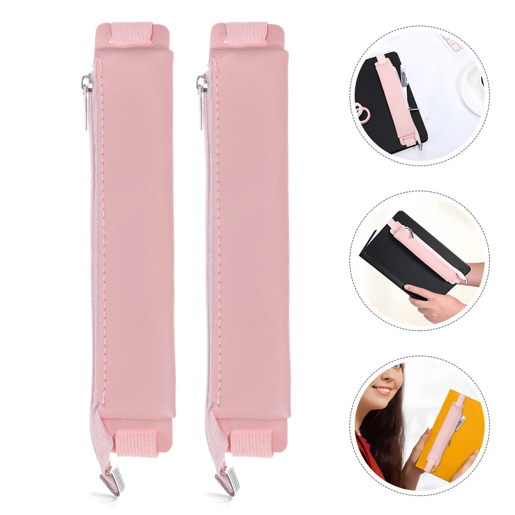 

2Pcs Elastic Pencil Case Pouch Zippered Large Capacity Pen Holder for Journal Notebook Planner Stationery Organizer Travel Use