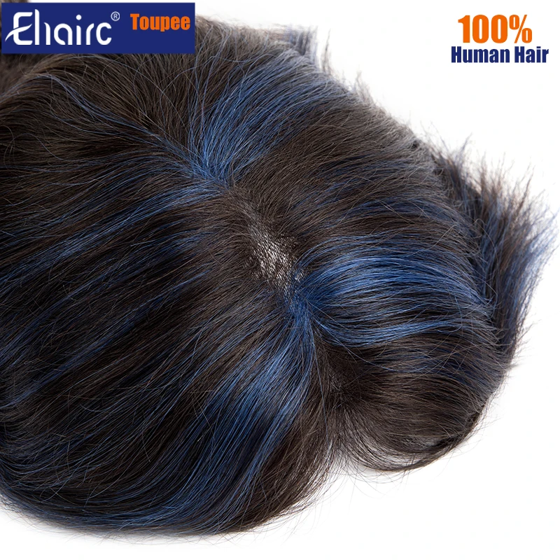 

Синий высокий протез для мужских волос 0,08 мм, прочный мужской капиллярный протез, парик, мужские парики для мужчин, 6 дюймов, парики для мужчин