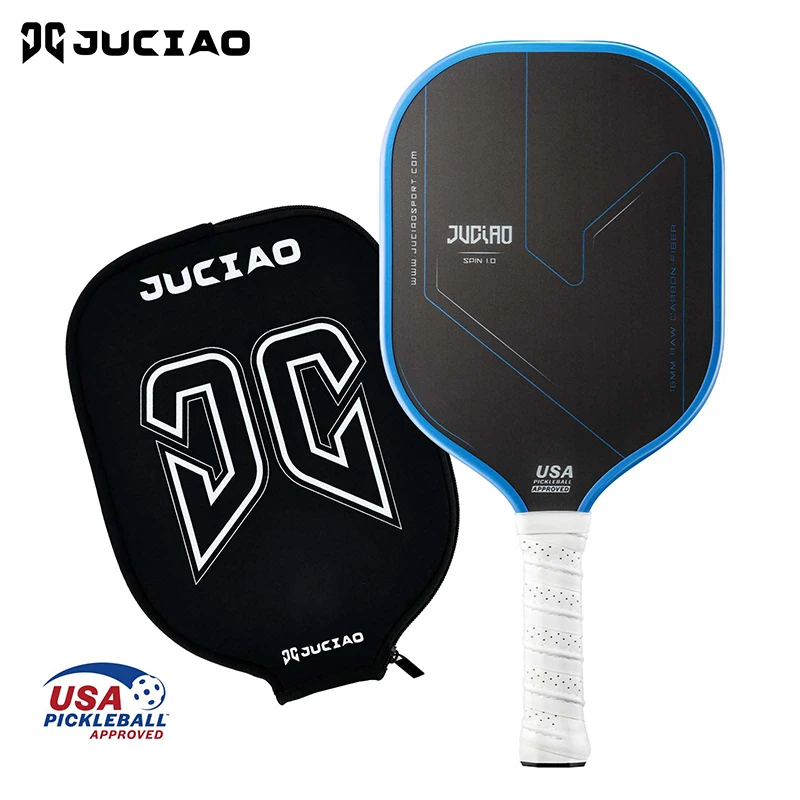 JUCIAO USAPA zatwierdzony termoformowany Unibody T700 surowe włókno węglowe Pickleball wiosło Spin teksturowana powierzchnia z piankową krawędzią