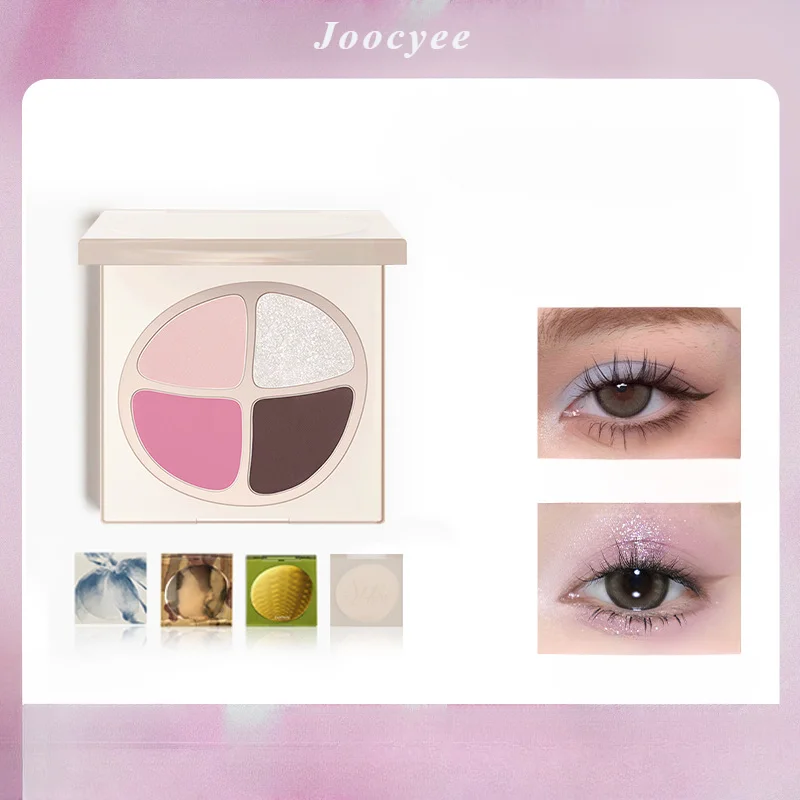 

Joochee ferment color eye shadow popular makeup plate pearlescent matte ground color eye shadow quad plate Makeup