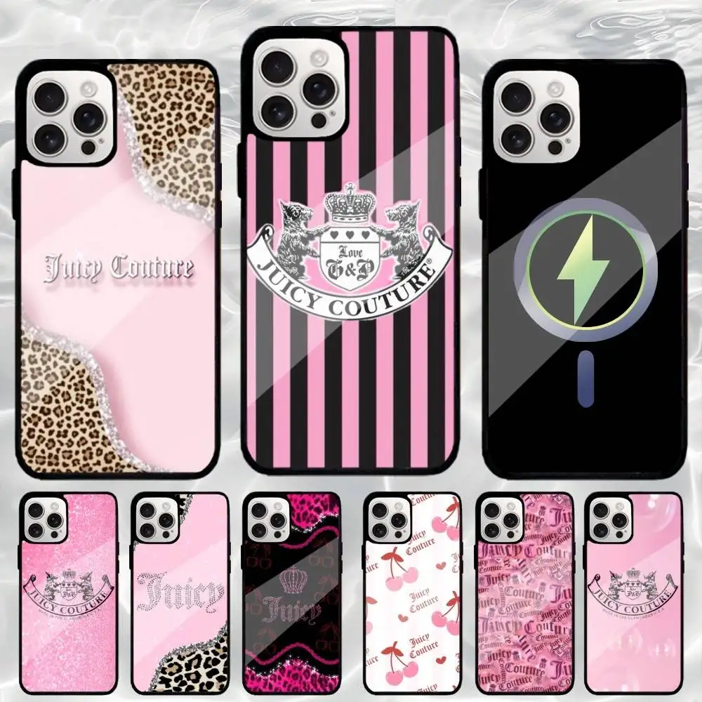 

J-Juicy Couture-S Phone Case For iPhone17,16,15,14,13,12,11 Plus,Pro Max Magnetic Magsafe Wireless Charging