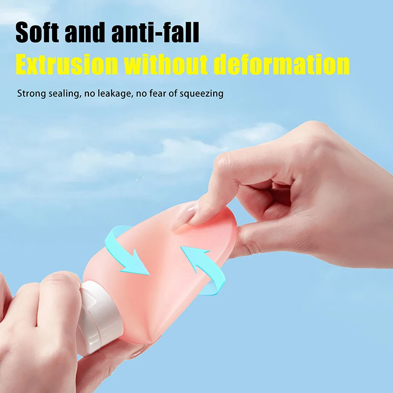 3/4 pçs garrafa recarregável 60ml pe loção recipiente squeeze tubo garrafa vazia portátil viagem à prova de vazamento shampoo chuveiro gel garrafa