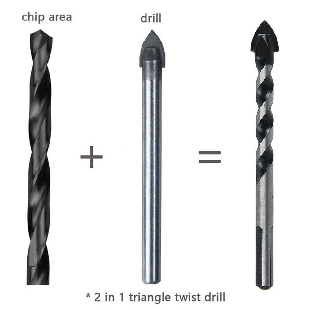 Imagem -06 - Conjunto de Brocas Multifuncionais para Punching Hole Saw Triangle Diamond Vidro Metal Azulejo Cerâmica Concreto Tijolo Madeira 10 Pcs mm