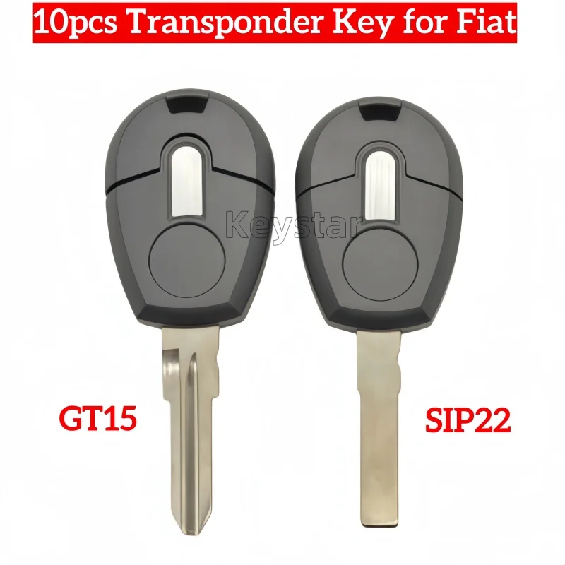 

10 шт. автомобильных ключей-транспондеров SIP22 с чипом GT15R, заготовки ключей без чипа для Fiat Egea 500x Bravo Ducato Positron EX300
