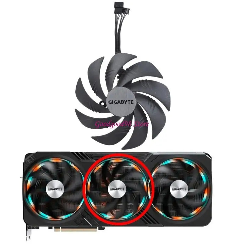 

105 мм для RTX4090 OC Gaming Card Cooling VGA Fan Fan T129215SU 4PIN 12V COOLERS FAN W8EC