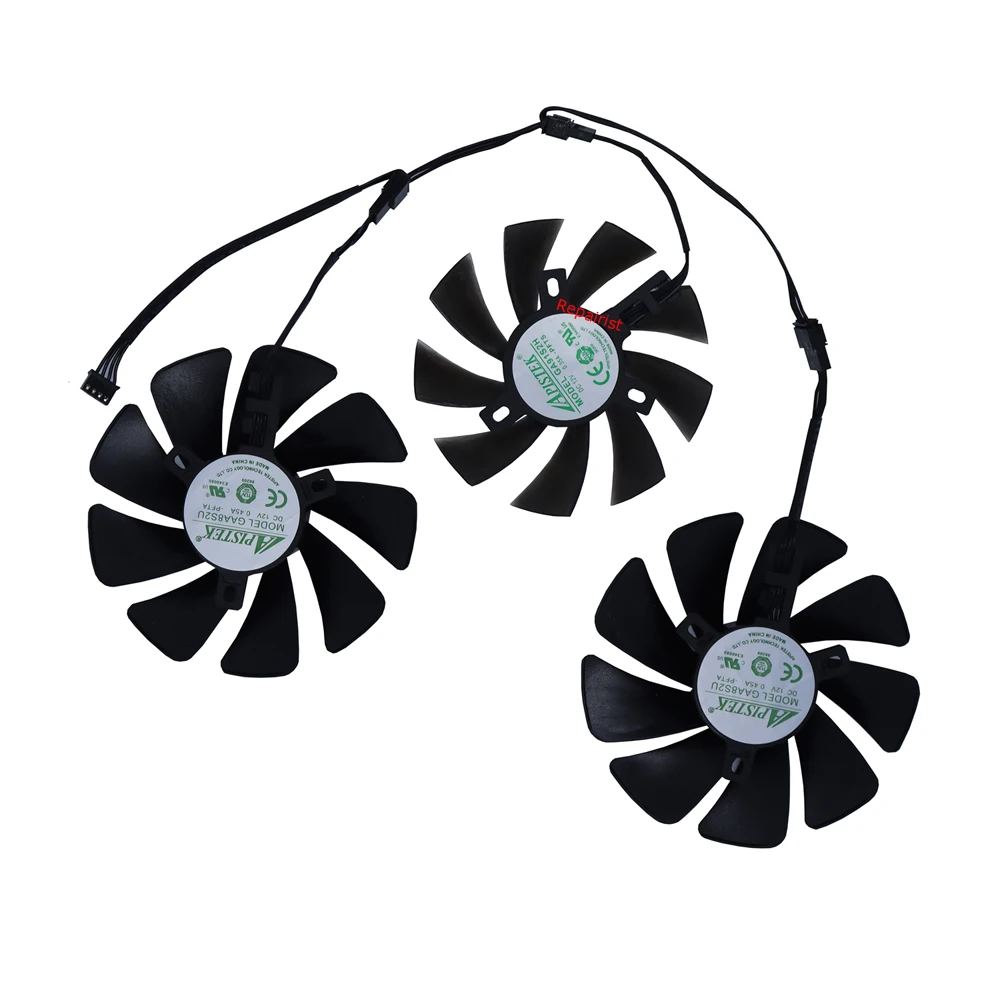 3Pcs/Set DIY GA91S2H GAA8S2U,Graphics Fan,GPU VGA Cooler,Grafikkartenventilator,GPU Kühler,Für PowerColor Red Devil RX 6900 XT,Für Powercolor AX RX 6950XT 16GB,Für Powercolor AX RX RX6800 16GB