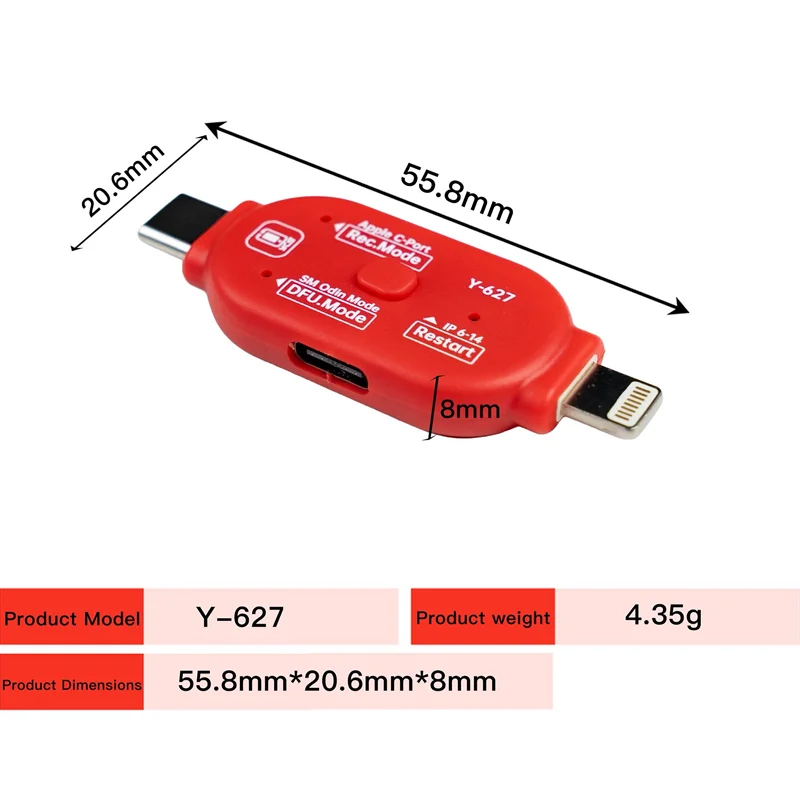 YCS Y-627 One-Click Flashing Device For-SAM Odin /No Power-Off DFU / Restore / Restart Phone Repair Tool