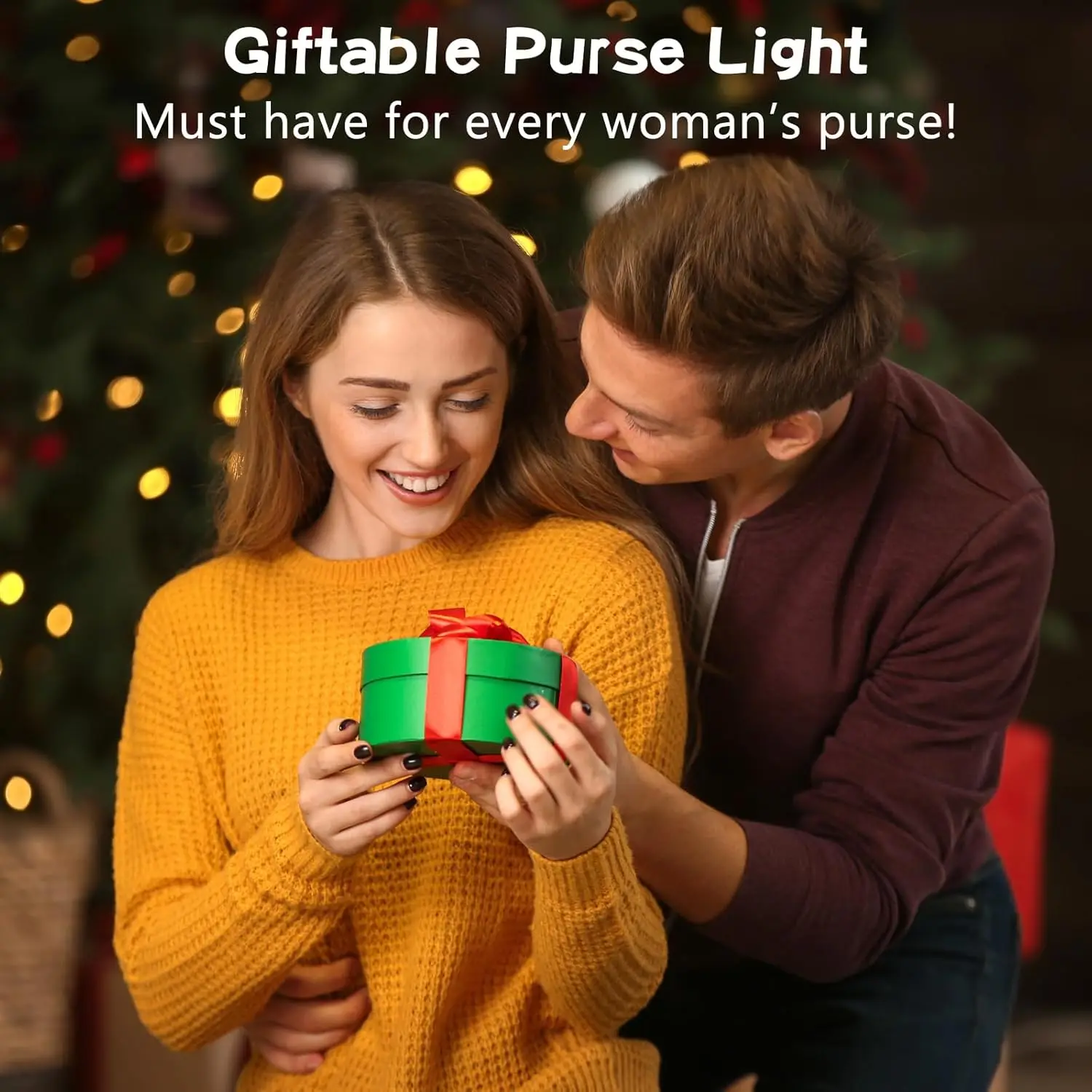 Smart Touch Modello a forma di cuore Luce luminosa Borsa portatile Luce LED Accessori automatici per borse regalo creative