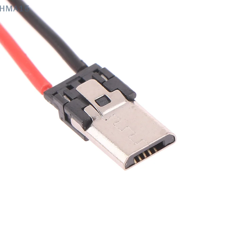 [EL]10Pcs 2P Micro USB Male With Cable 2Pin Welding Wire Male Connector Straight For Mobile Phone Charging Port Charging Socket