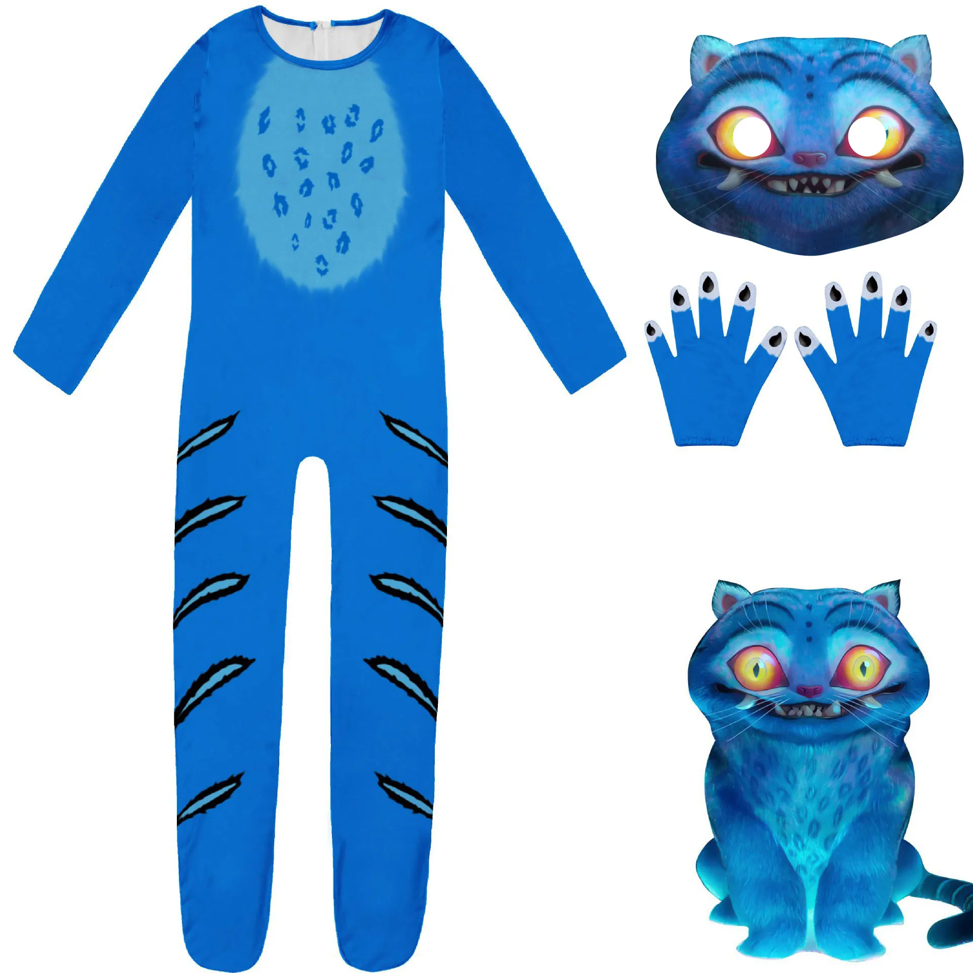 New Kpop Demon Hunters Costume Kids Tiger Anime Figures Cosplay Costume Jumupsuit for Boys Girls Cartoon Clothing  Christmas Gif