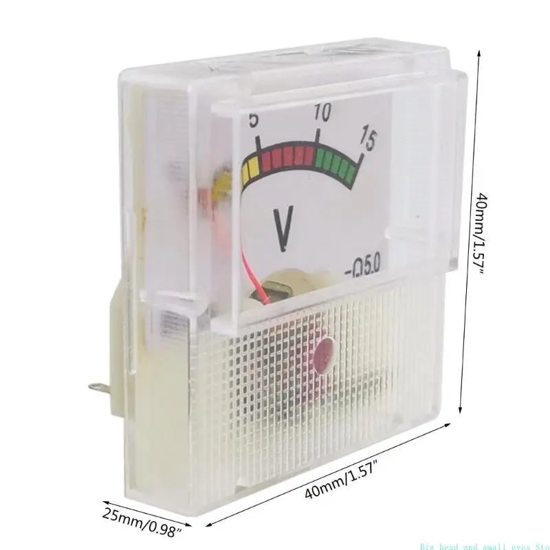581C Voltmeter التناظرية DC0-15V المستطيل التناظرية فولت فولتس مقياس مؤشرات ميكانيكية نوع فولتميتر