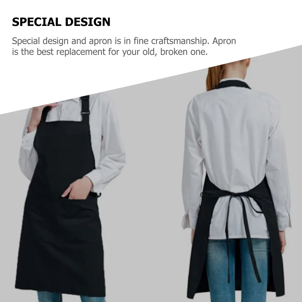 

2Pcs Cooking Apron Kitchen Apron Breathable Comfortable with Pockets for Bbq Grilling Home Use Cooking Protector
