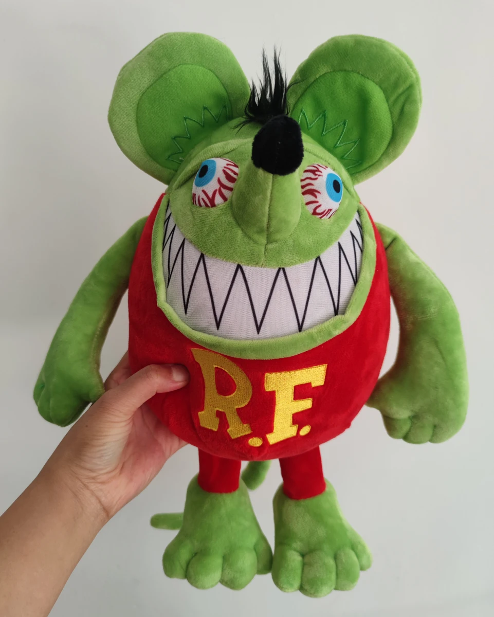 

New rat fink green stuffed plush toy doll new 30cm