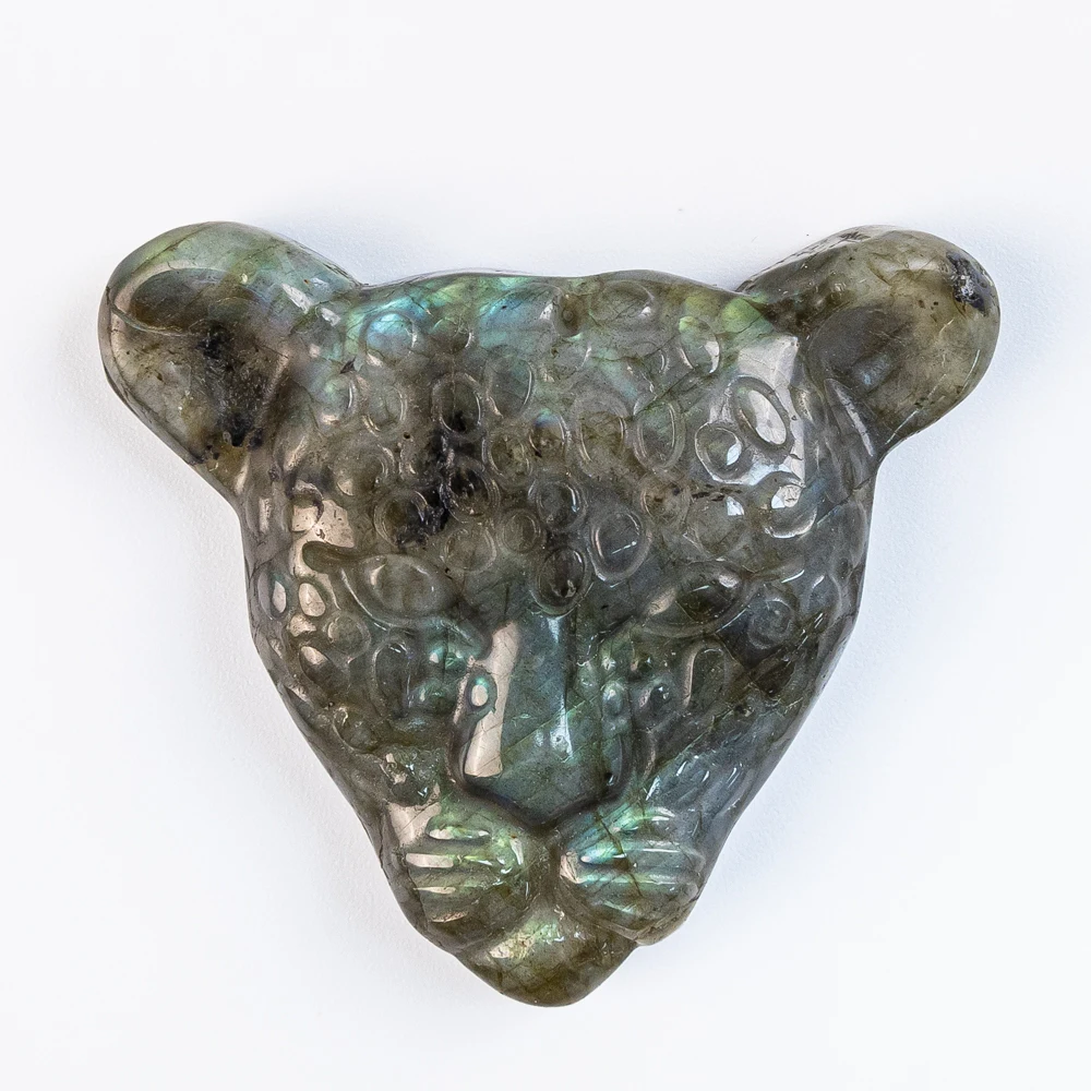 

Подвески из натурального лабрадорита, ручная резная форма шеи пантеры 45X54X10 мм для изготовления ювелирных изделий, аксессуары для ожерелья «сделай сам»