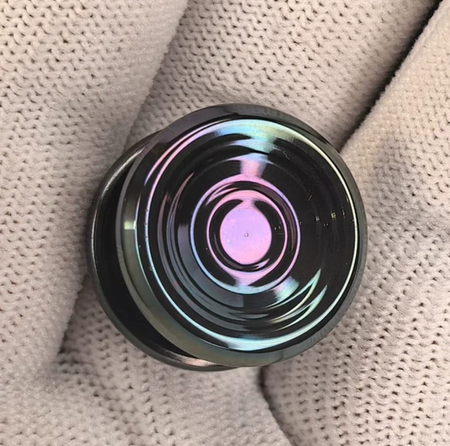 Used EDC Zirconium Rainbow button 21.5mm * 14mm Stress Relief Toy Haptic Spinner Fingertip Gyroscope Decompression Toys