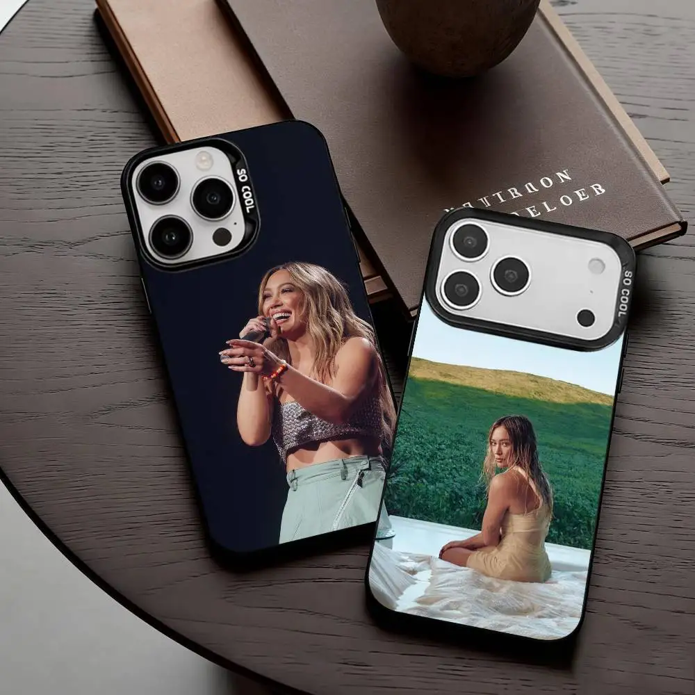 

B-Breathe Out H-Hilary Ann D-Duff Phone Case For iPhone17,16,15,14,13,12,11 Plus,Pro Max Black Candy silver phone case