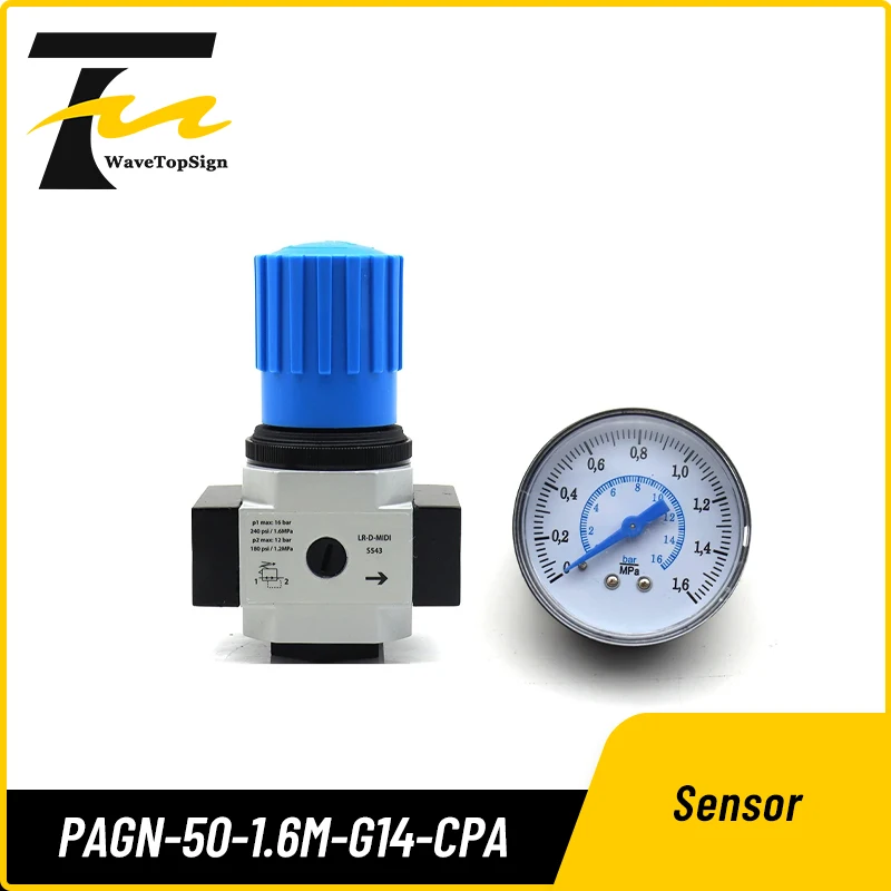 Original PAGN-50-1.6M-G14-CPA Digital Pressure Gauge Sensor 1.6MPa G1/4 Thread for Air System