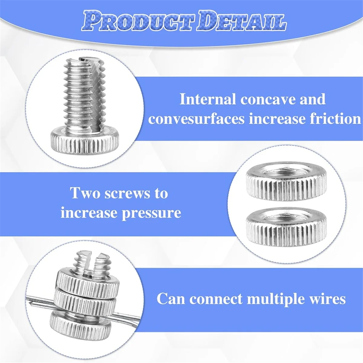 20 pezzi Split Bolt Joint Clamp Wire Connector connettore per recinzione elettrica lega di alluminio per recinzione elettrica multipla